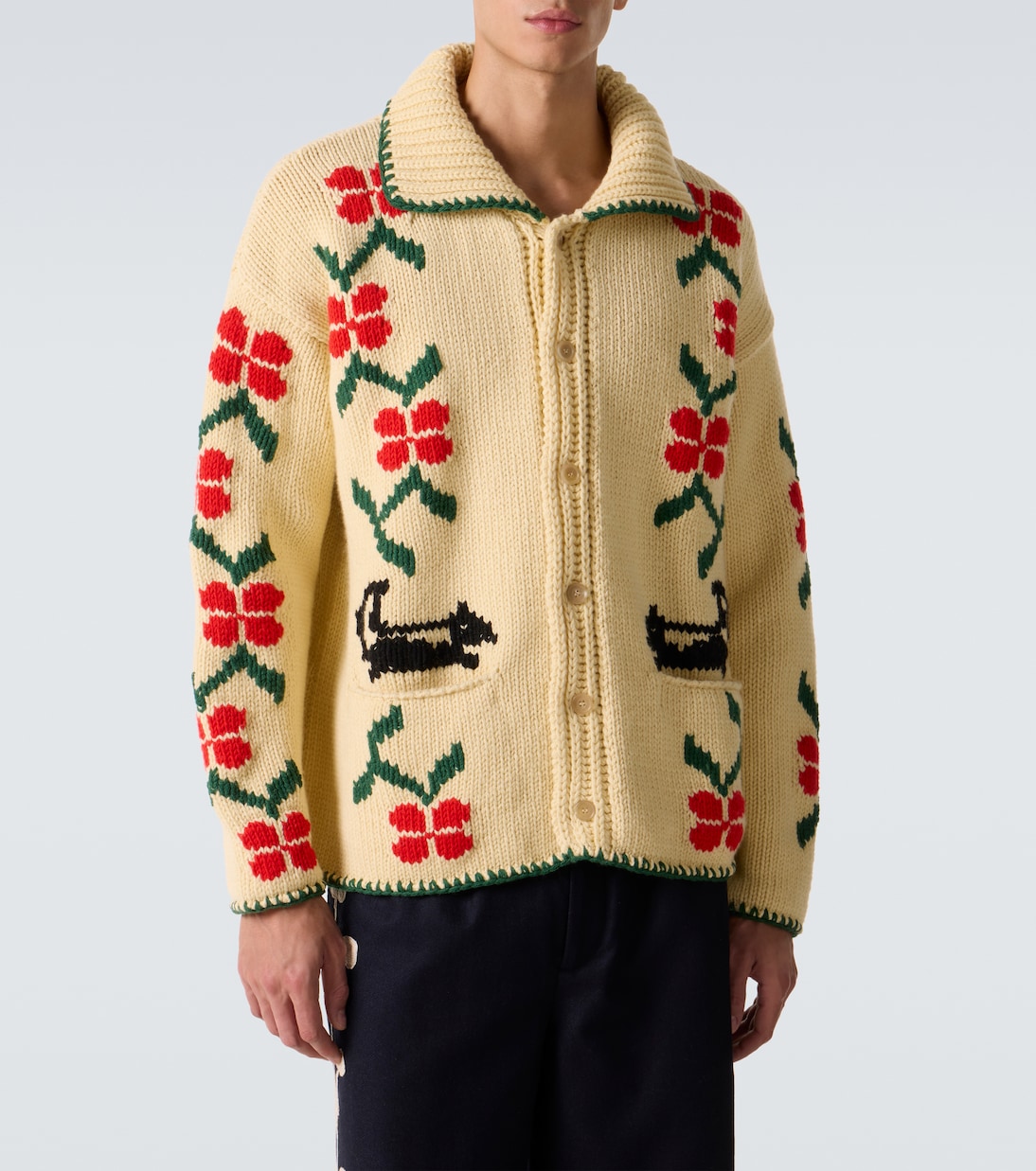 Pirate Ship virgin wool cardigan | Bode