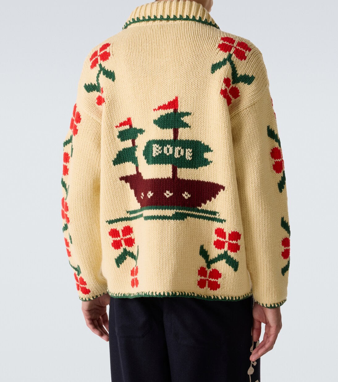 Pirate Ship virgin wool cardigan | Bode