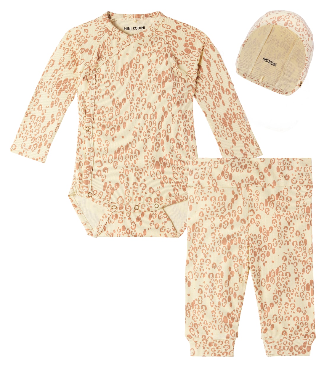 Bébé – Set body, legging et bonnet | Mini Rodini