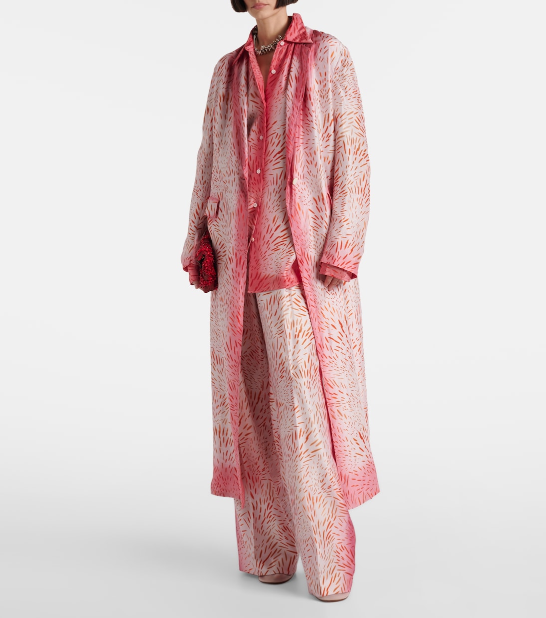 Bedruckte Hose aus Seide | Dries Van Noten