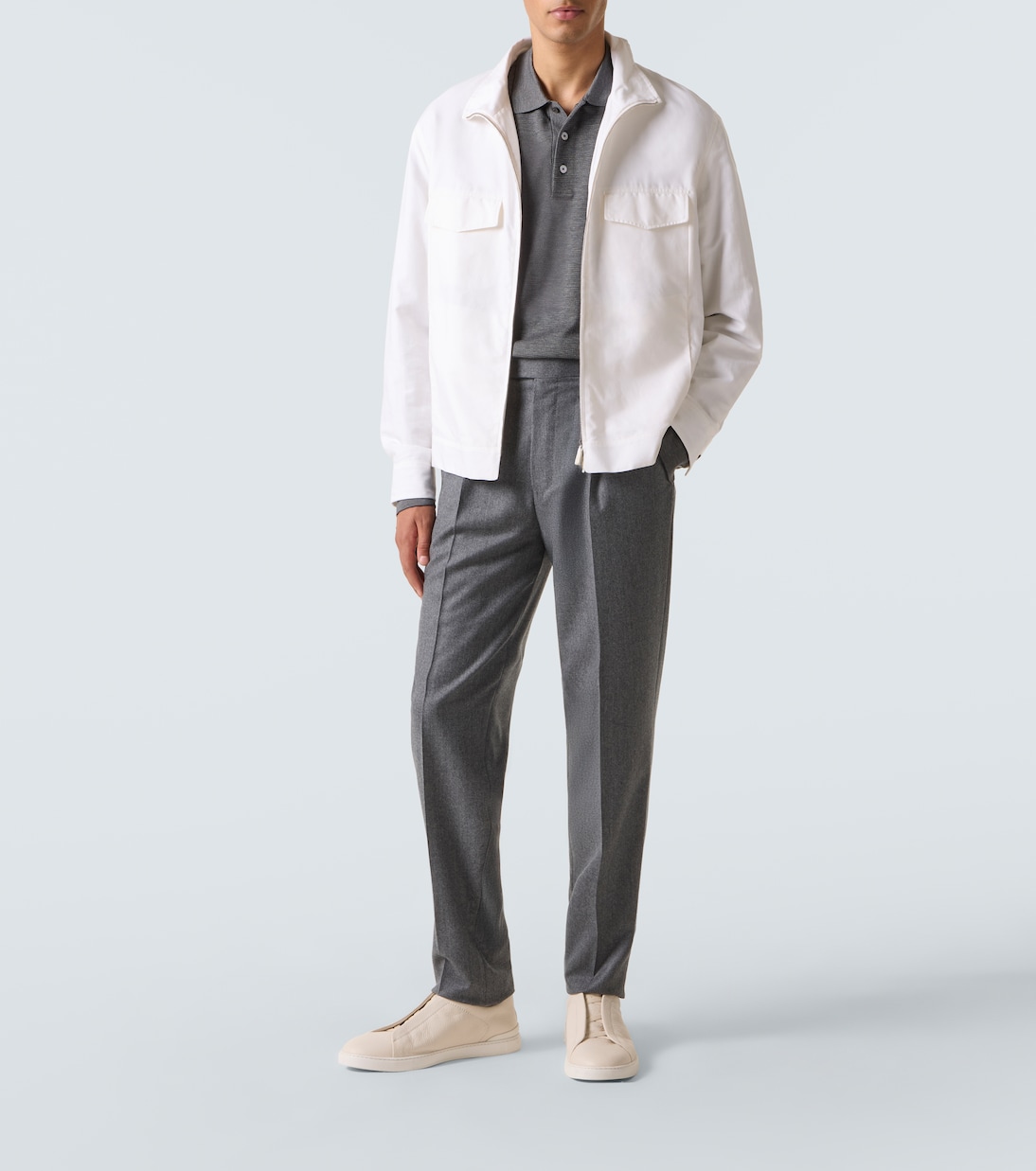 Cotton and silk polo shirt | Zegna