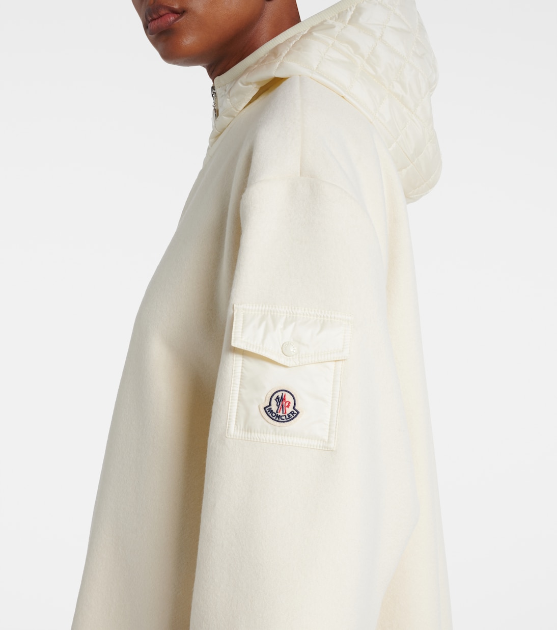 Logo wool-blend jacket | Moncler