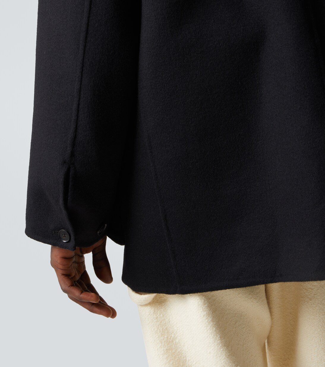 Blouson aus Kaschmir mit Leder | Auralee