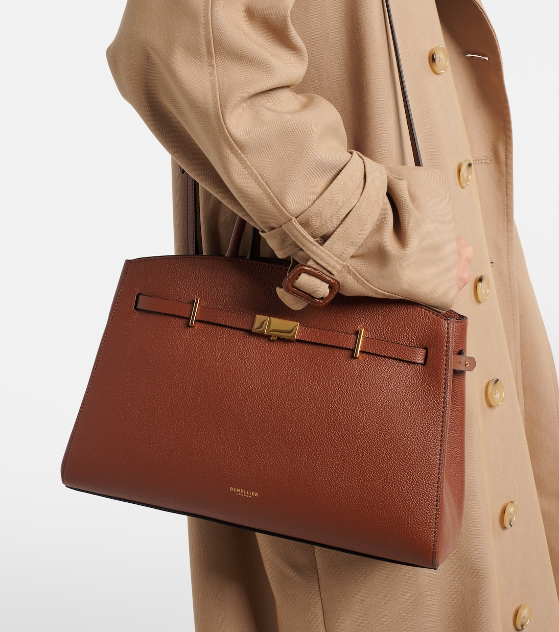 Hudson Midi leather tote bag | DeMellier