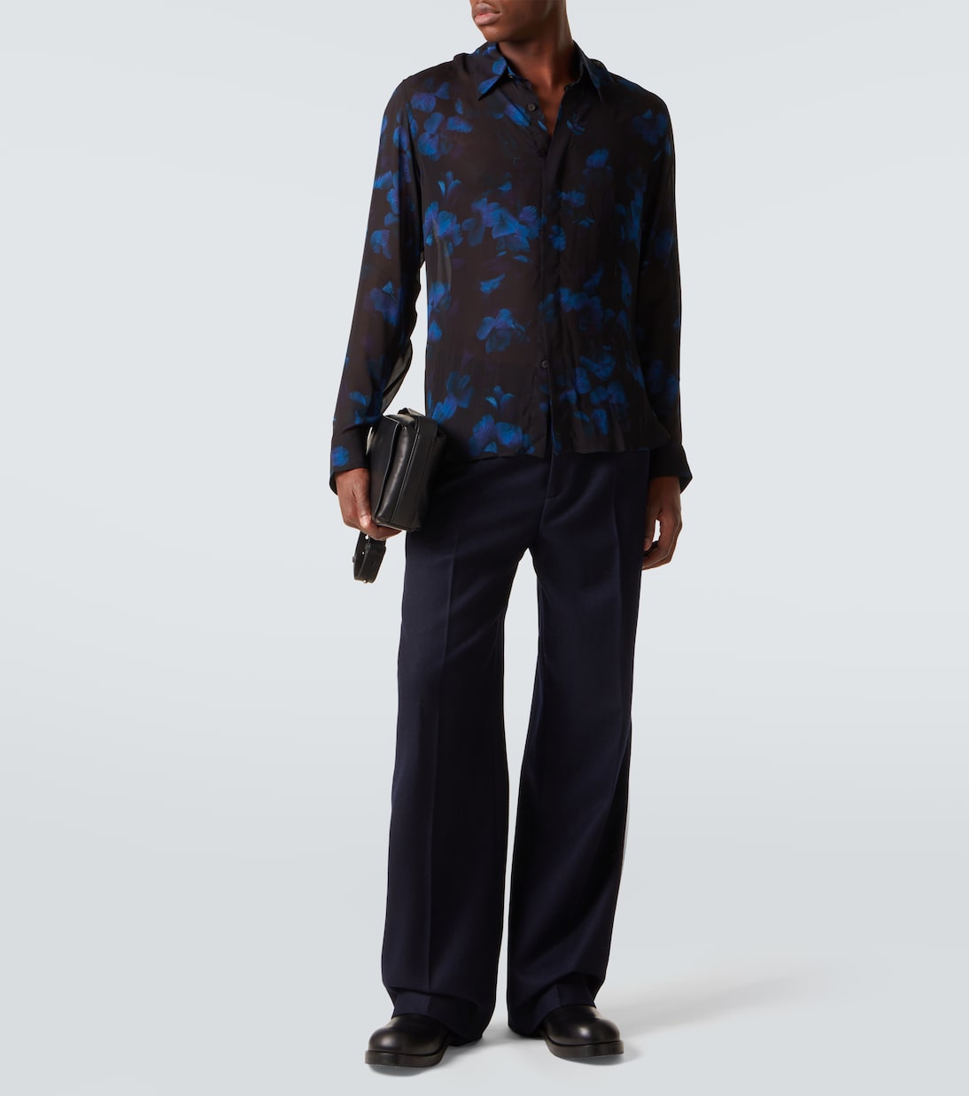 Weite Hose aus Wollflanell | Dries Van Noten