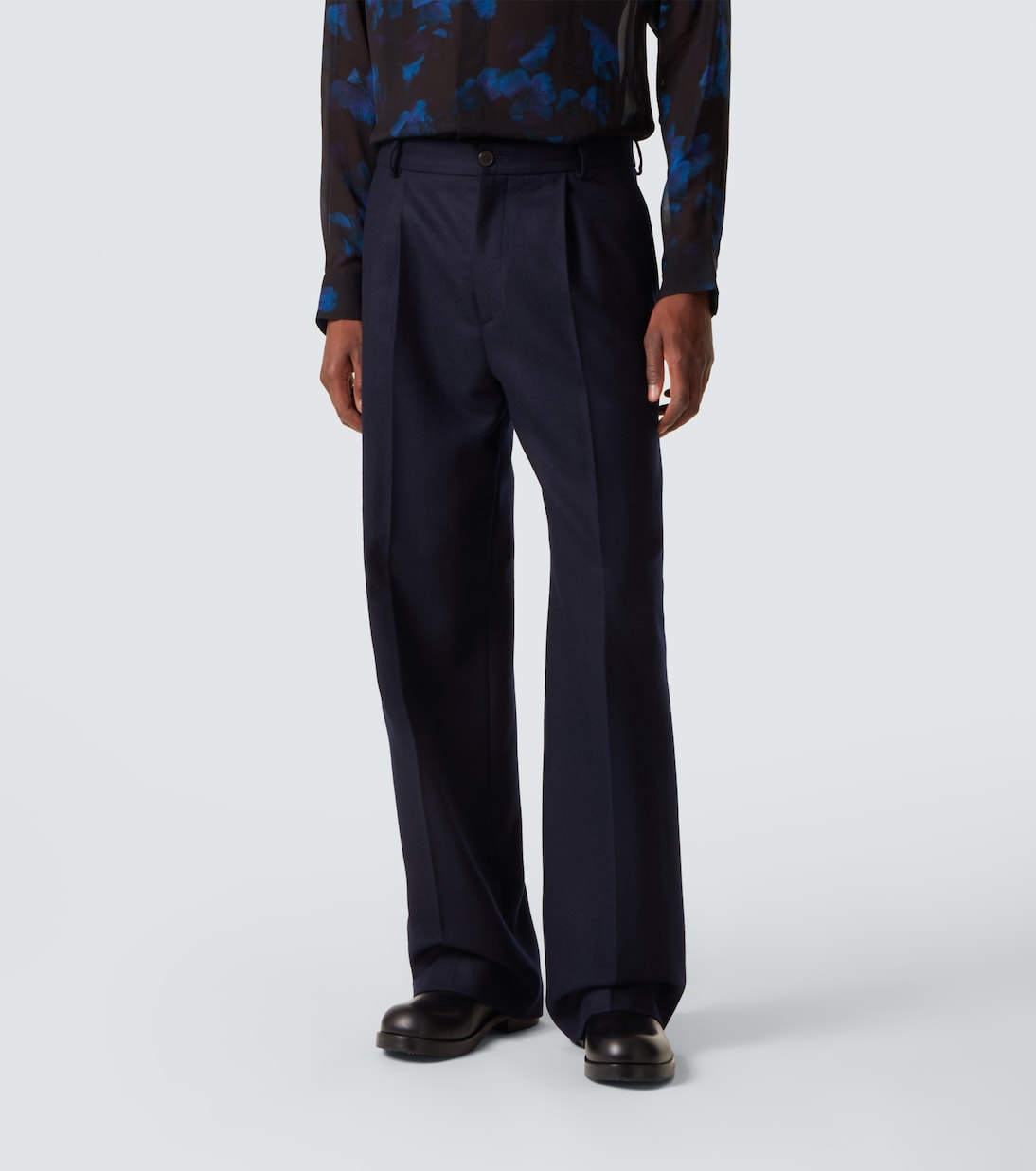 Weite Hose aus Wollflanell | Dries Van Noten