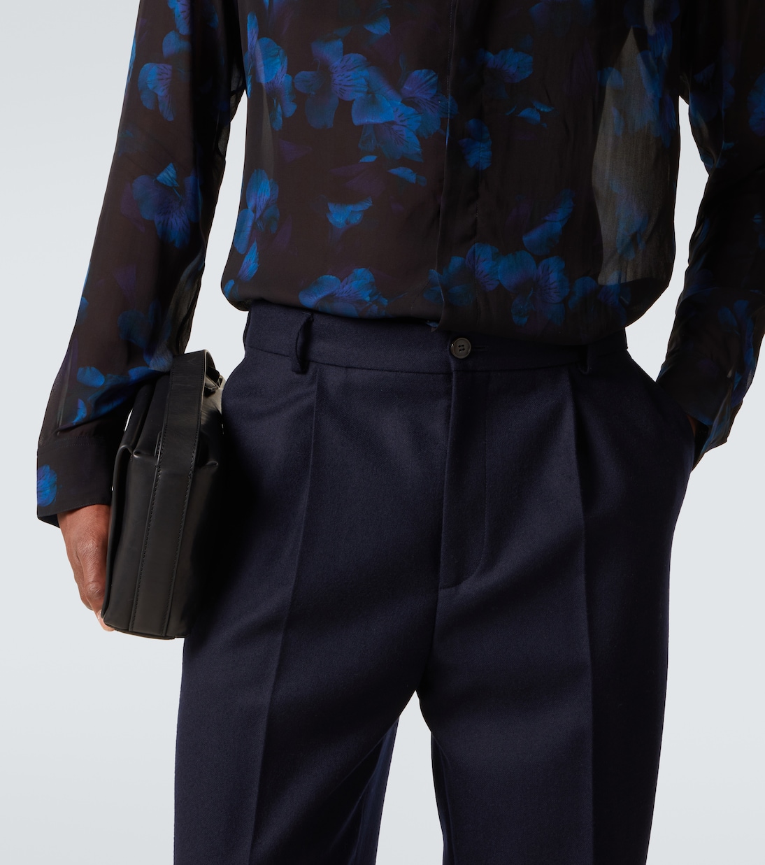 Weite Hose aus Wollflanell | Dries Van Noten