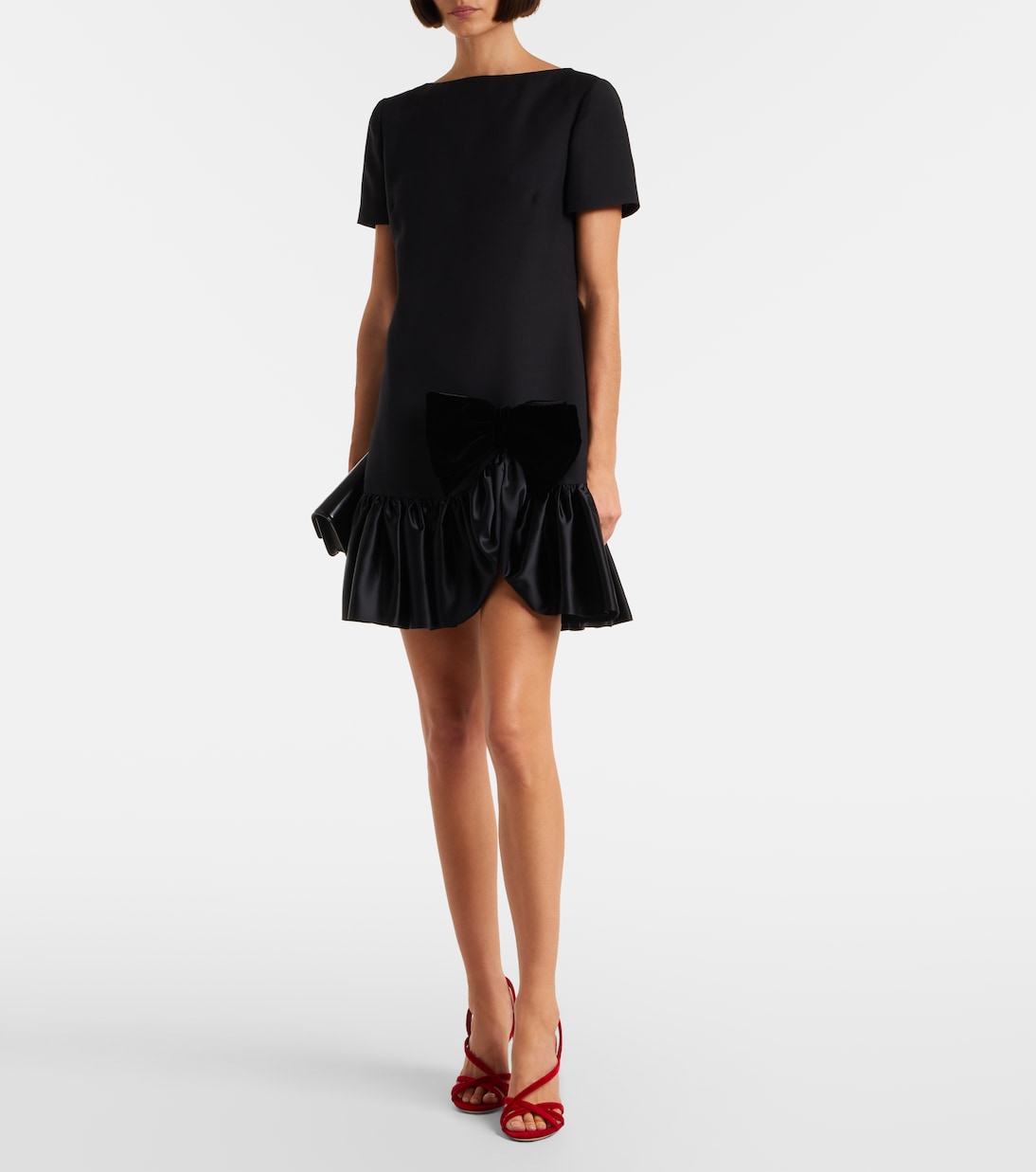 Crepe Couture ruffled minidress | Valentino