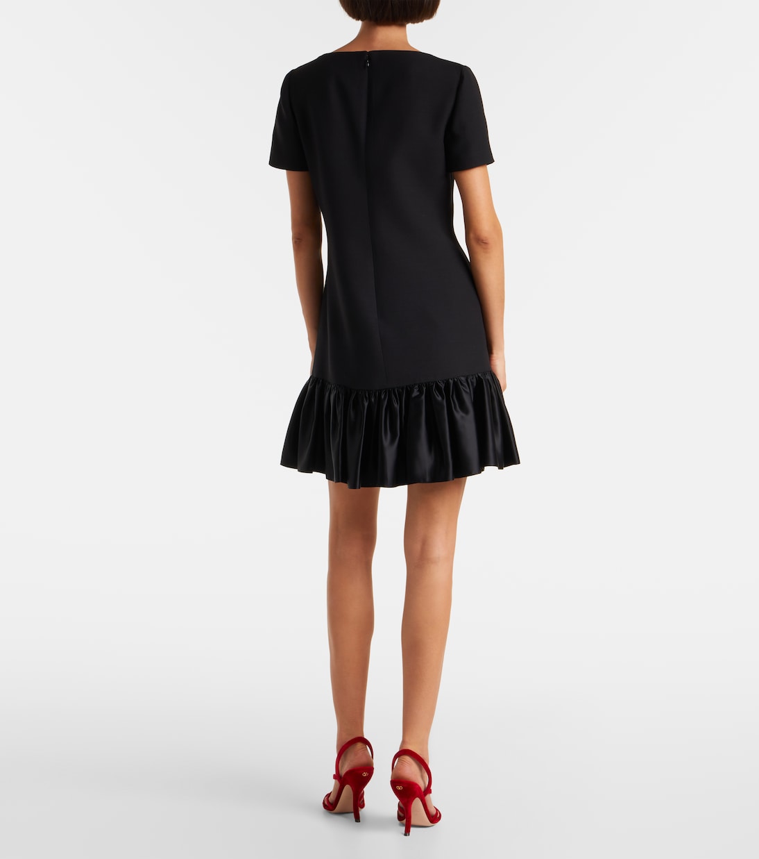 Crepe Couture ruffled minidress | Valentino