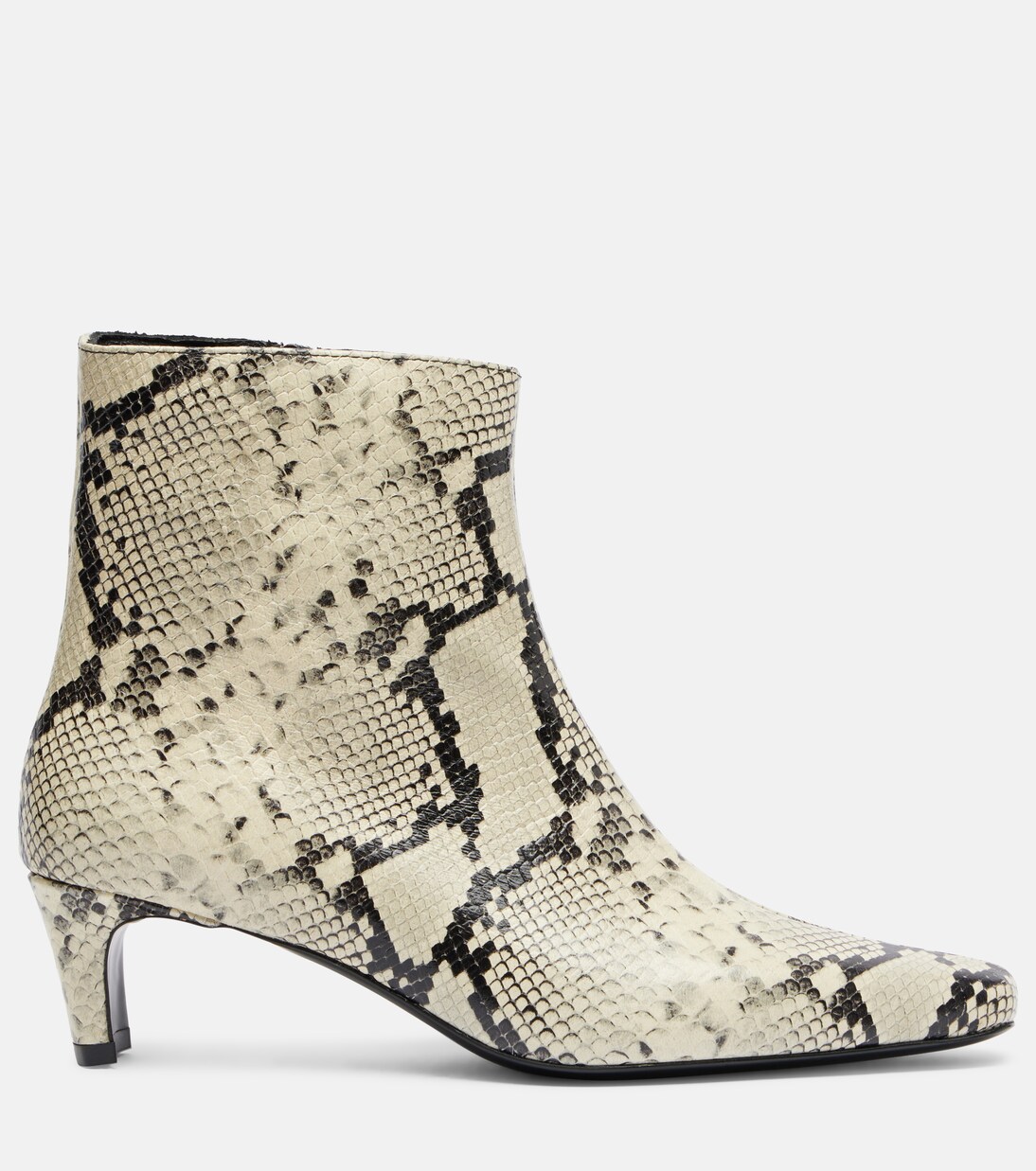 Wally snake-effect leather ankle boots | Staud