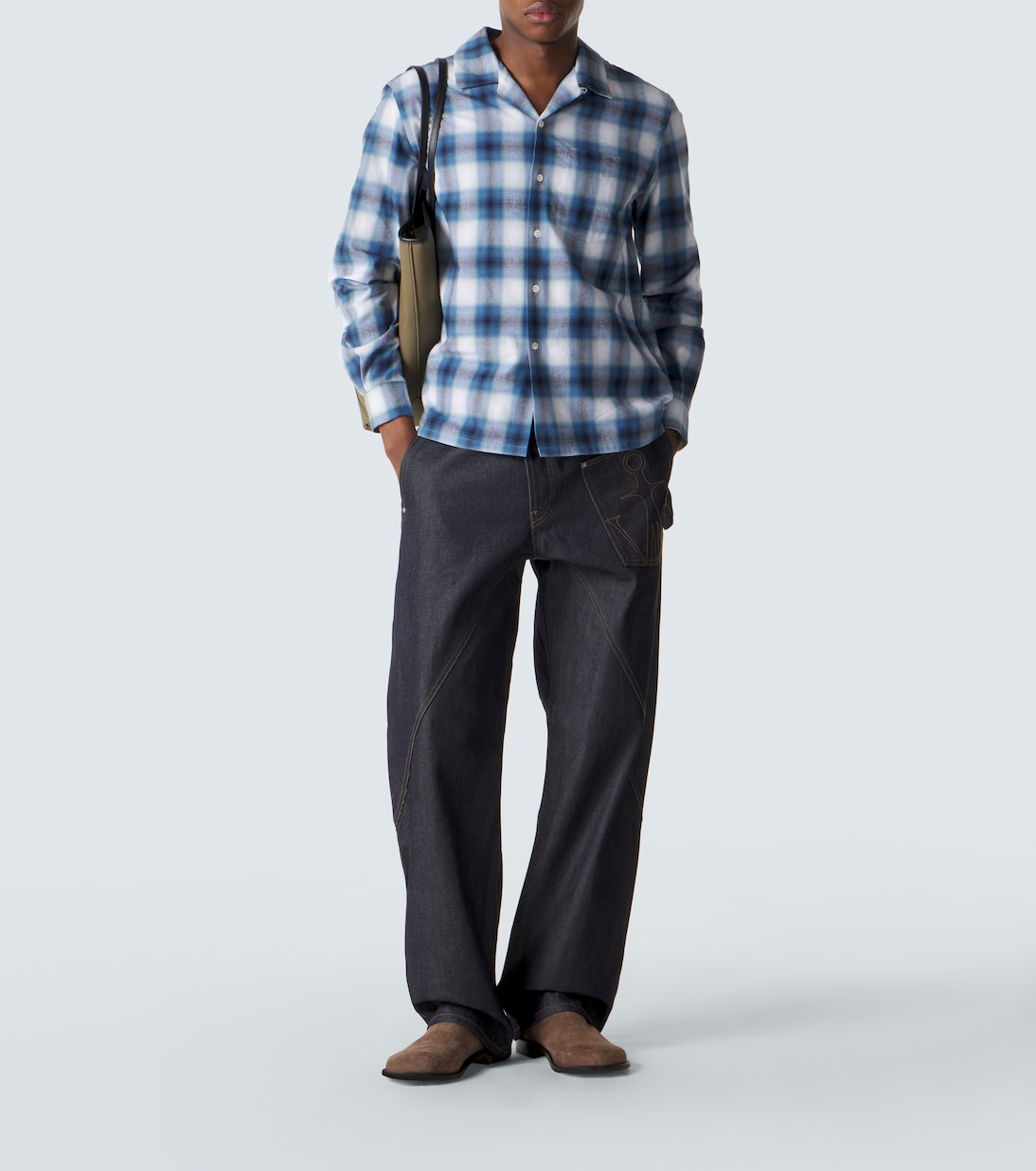 Checked cotton flannel shirt  | JW Anderson