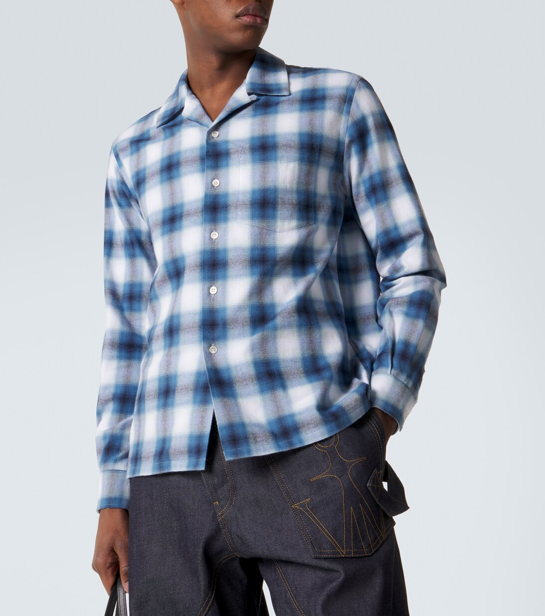 Checked cotton flannel shirt  | JW Anderson