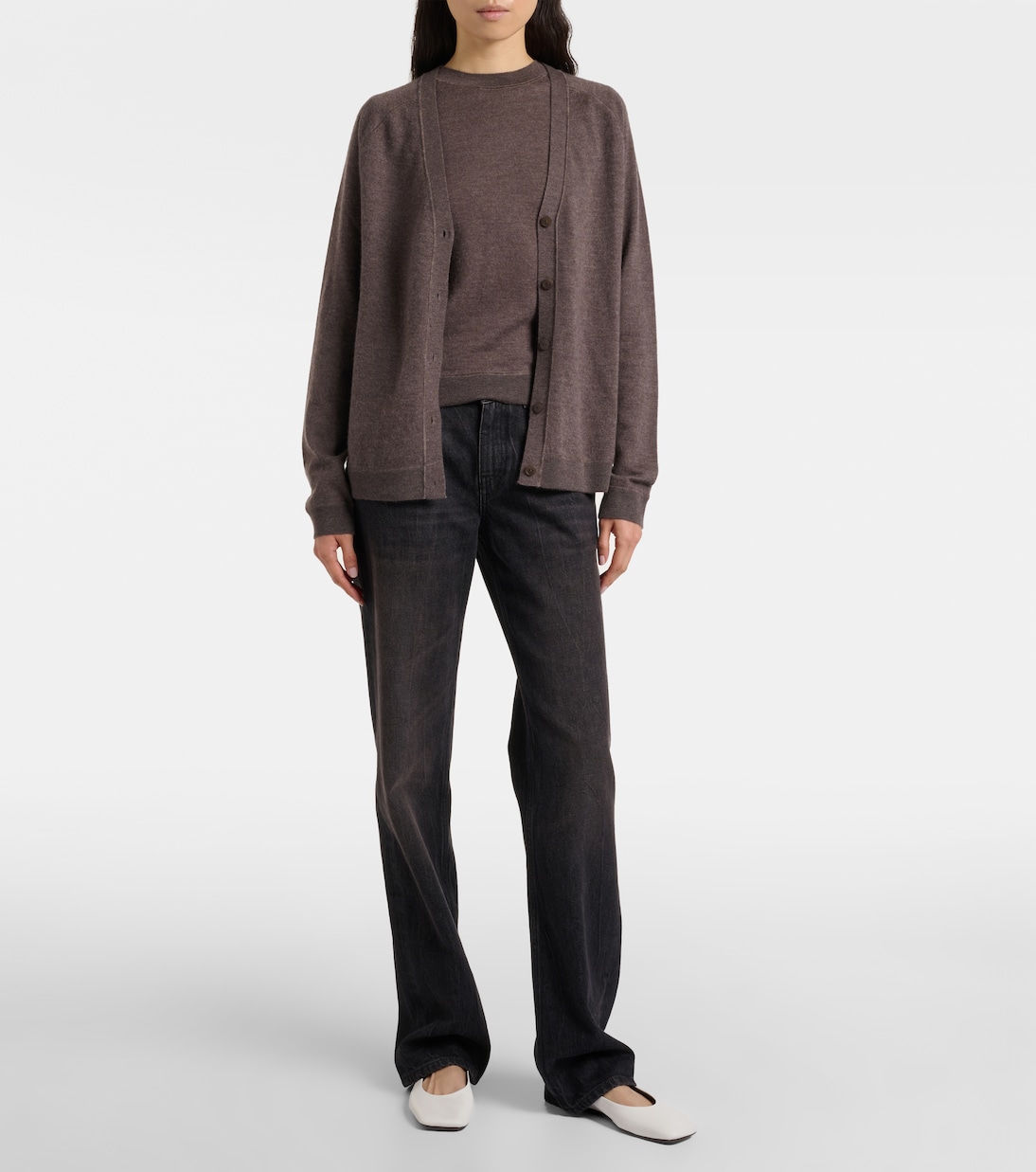 Square leather ballet flats | The Row