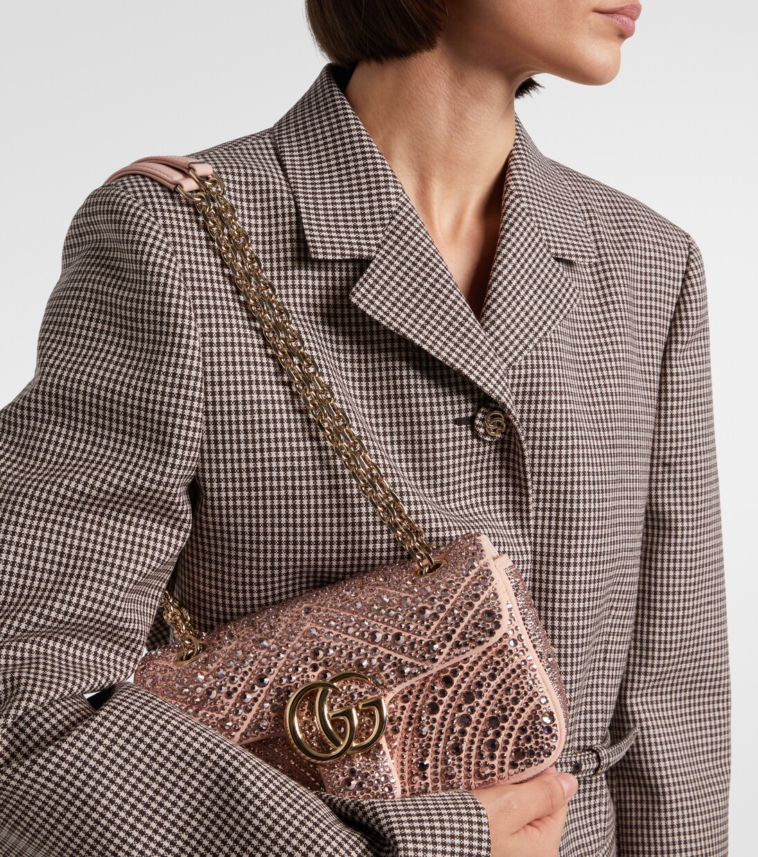 GG Marmont Small leather shoulder bag | Gucci