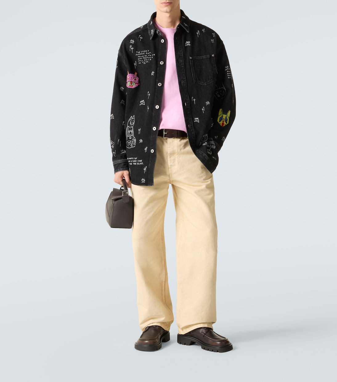 x Louis Wain embroidered cotton jersey T-shirt | Loewe