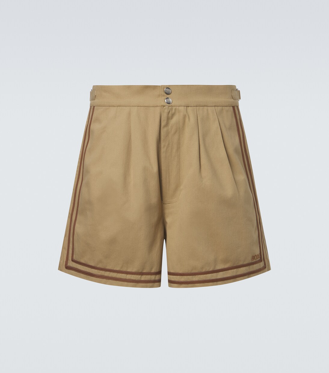 Cotton twill Bermuda shorts | Bode