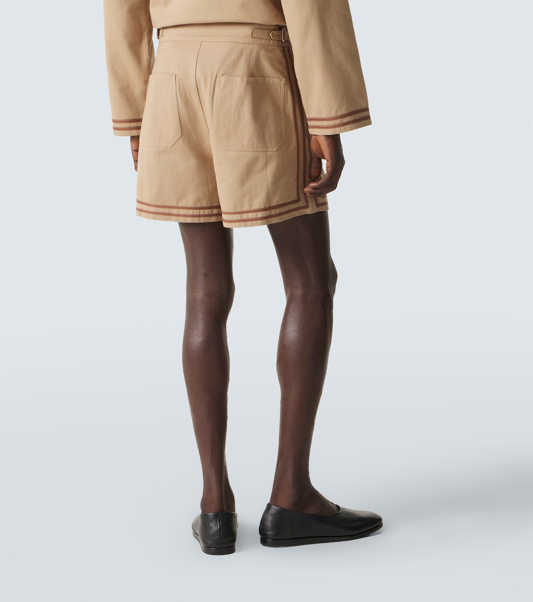 Cotton twill Bermuda shorts | Bode