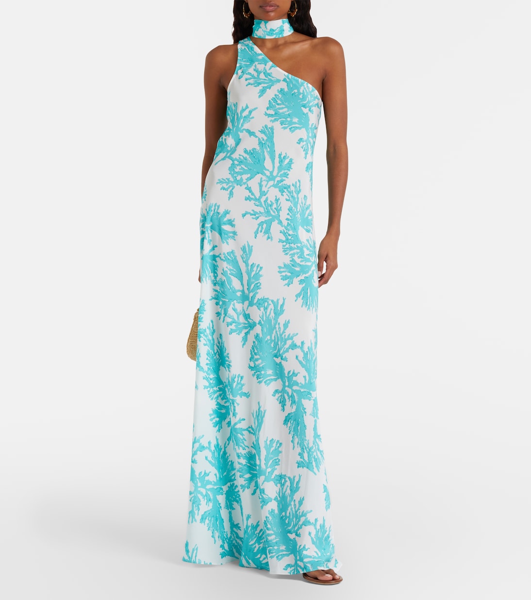 Odetta scarf-detail one-shoulder gown | Alexandra Miro
