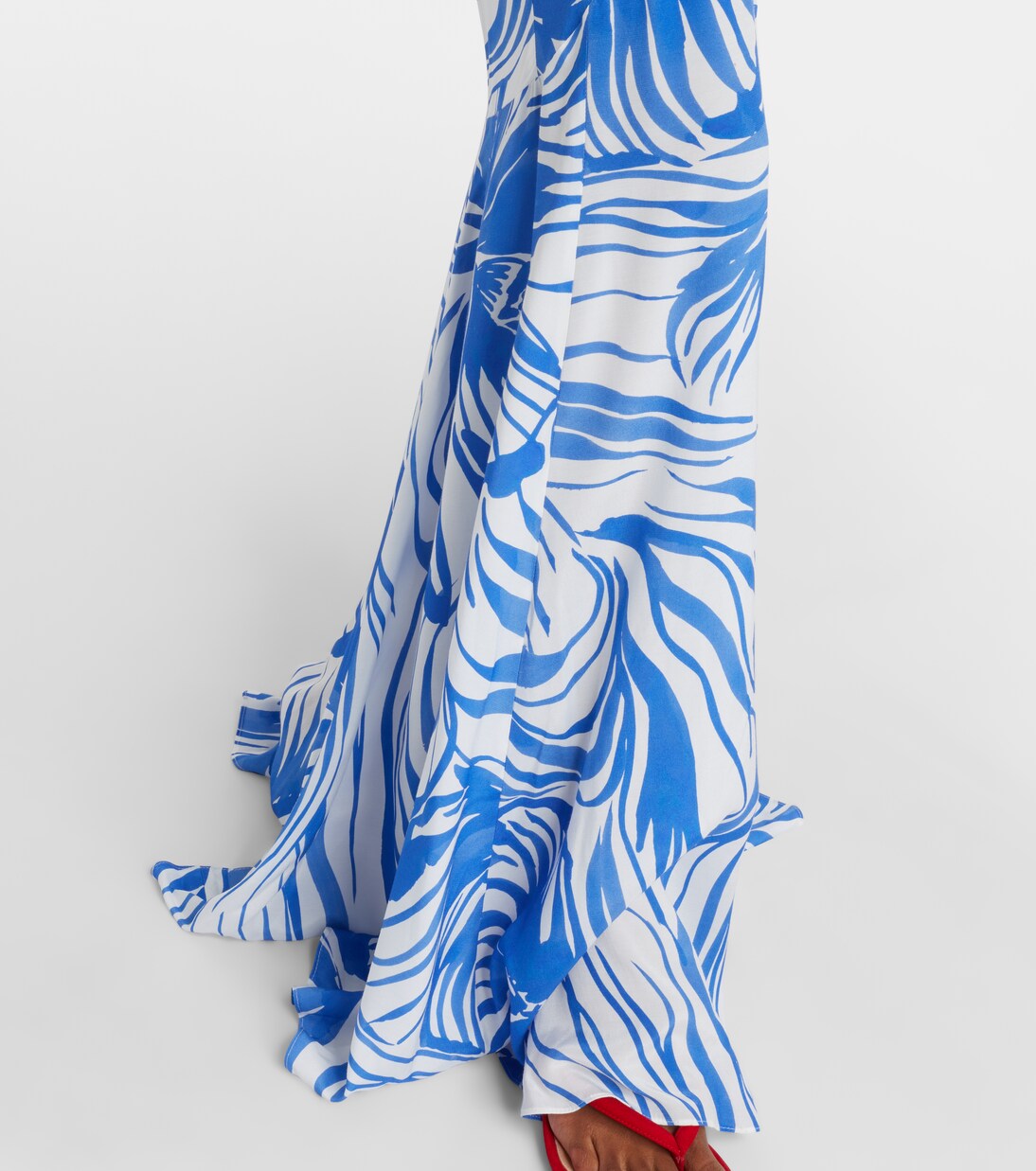 Isla scarf-detail printed gown | Alexandra Miro