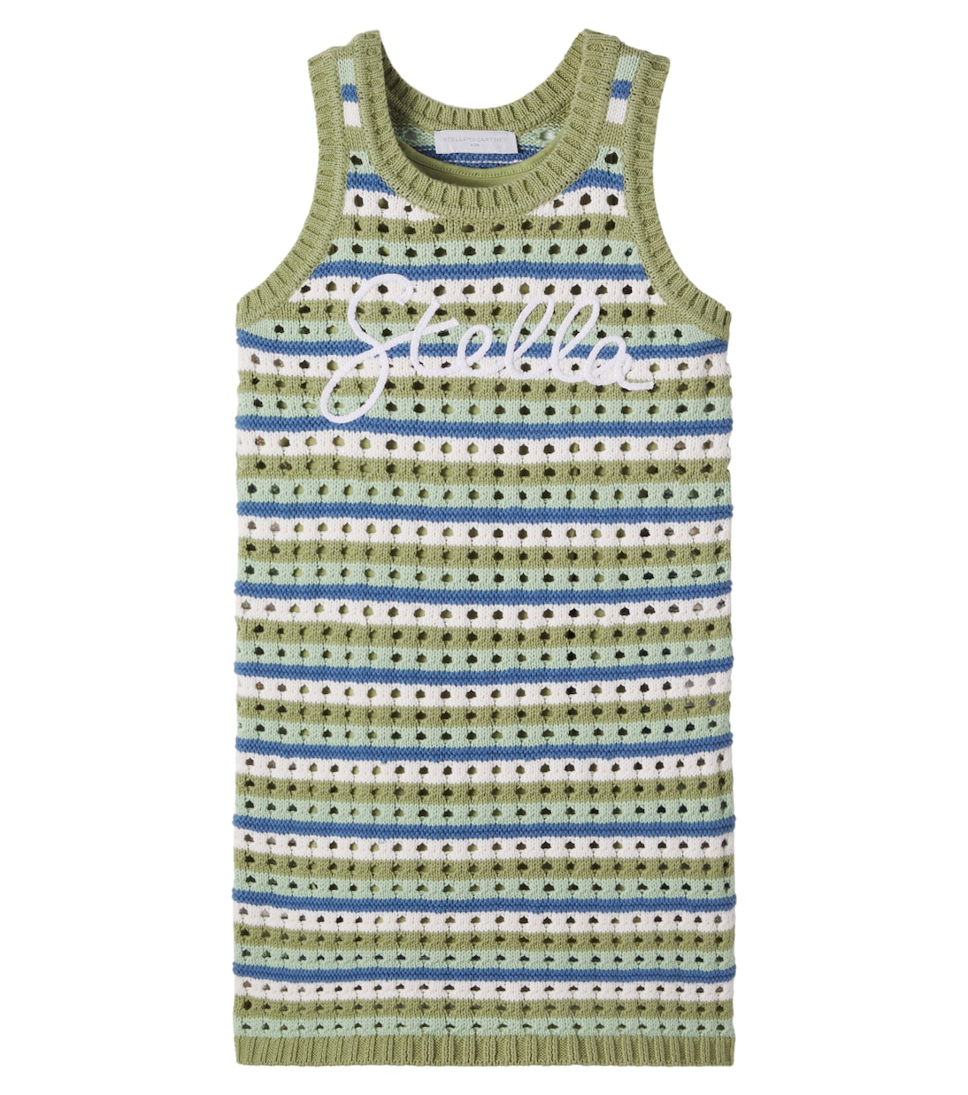 Embroidered crochet cotton dress | Stella McCartney Kids