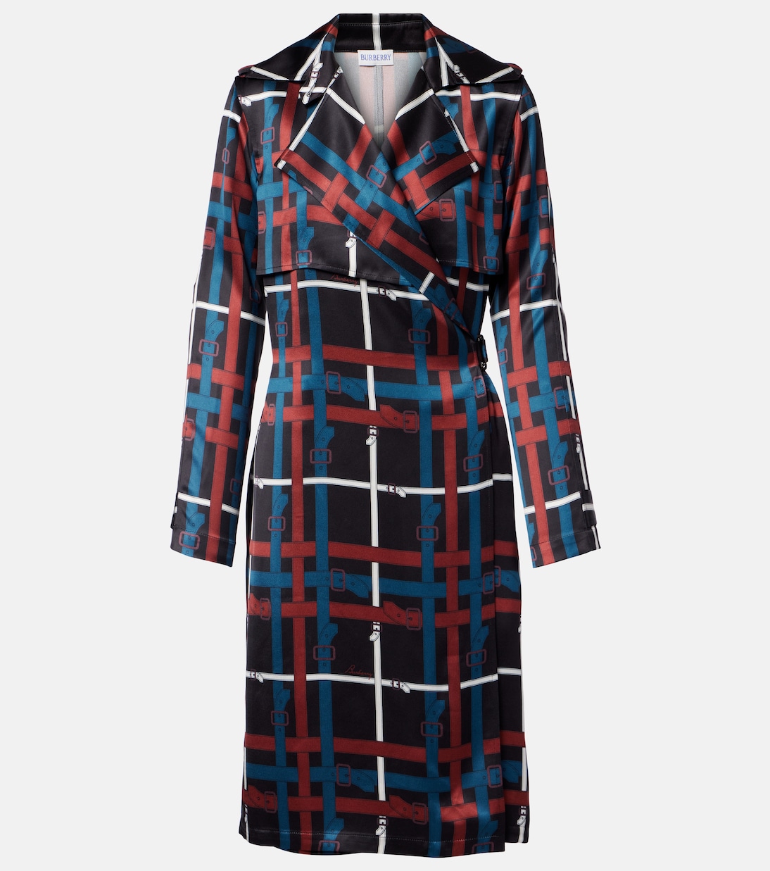 Belt Check crêpe wrap dress | Burberry