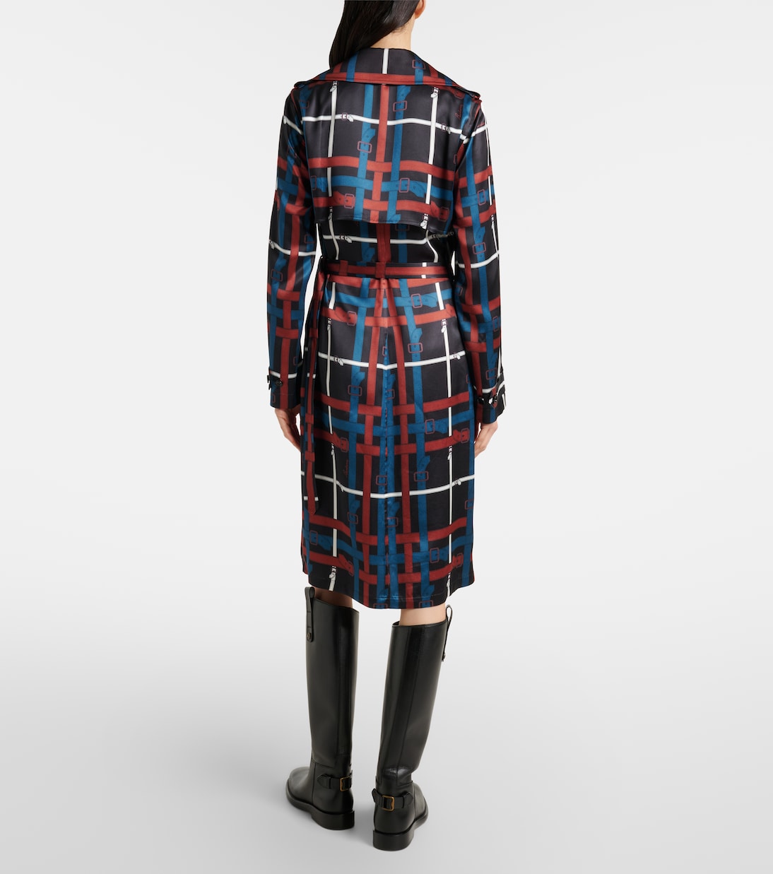 Belt Check crêpe wrap dress | Burberry