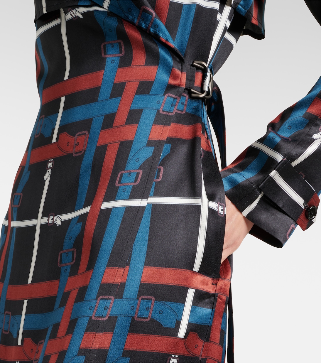 Belt Check crêpe wrap dress | Burberry