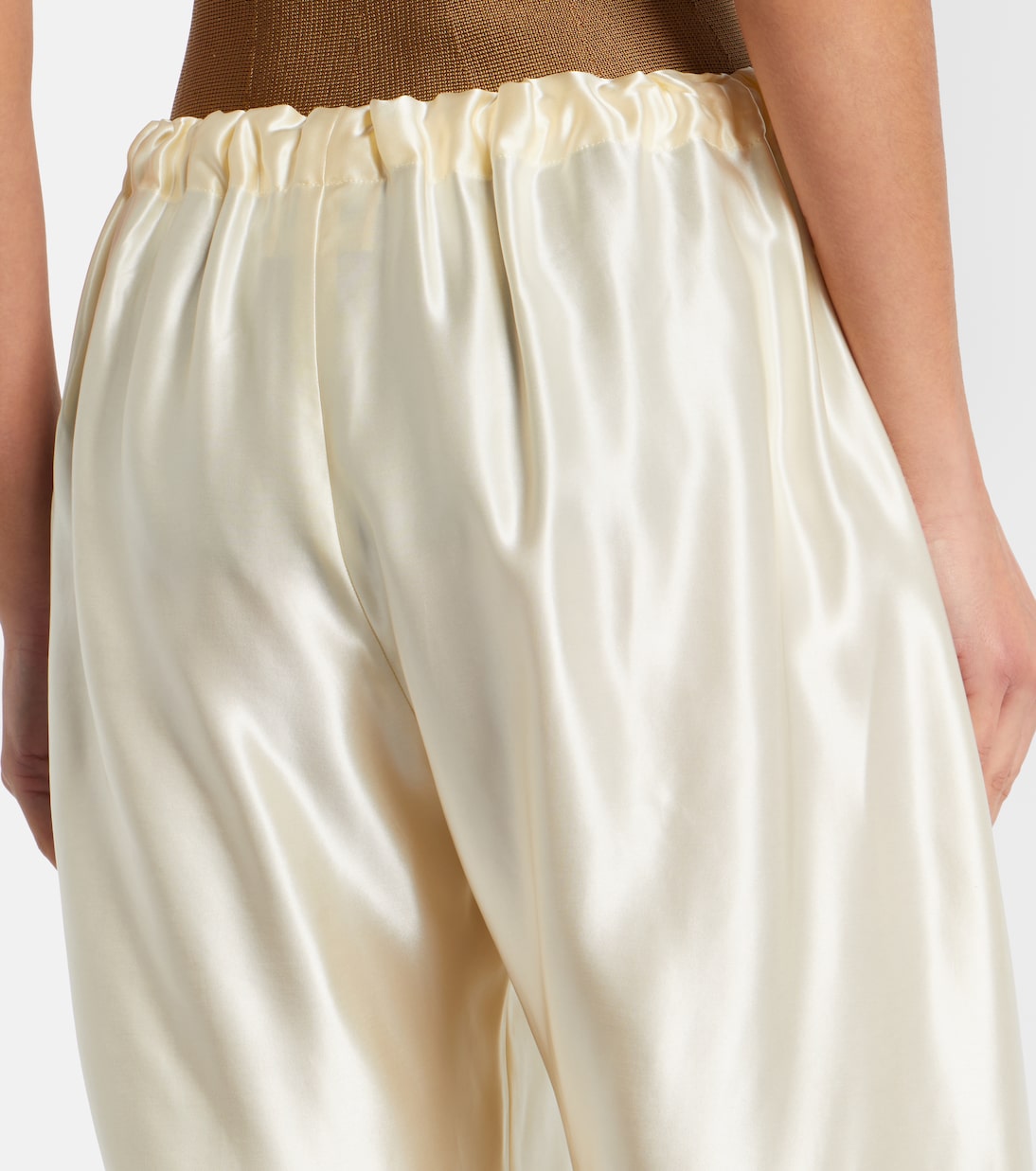 Rohen satin wide-leg pants | Khaite