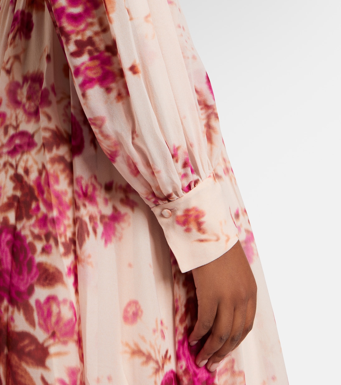 Floral neck-tie silk voile gown | Erdem