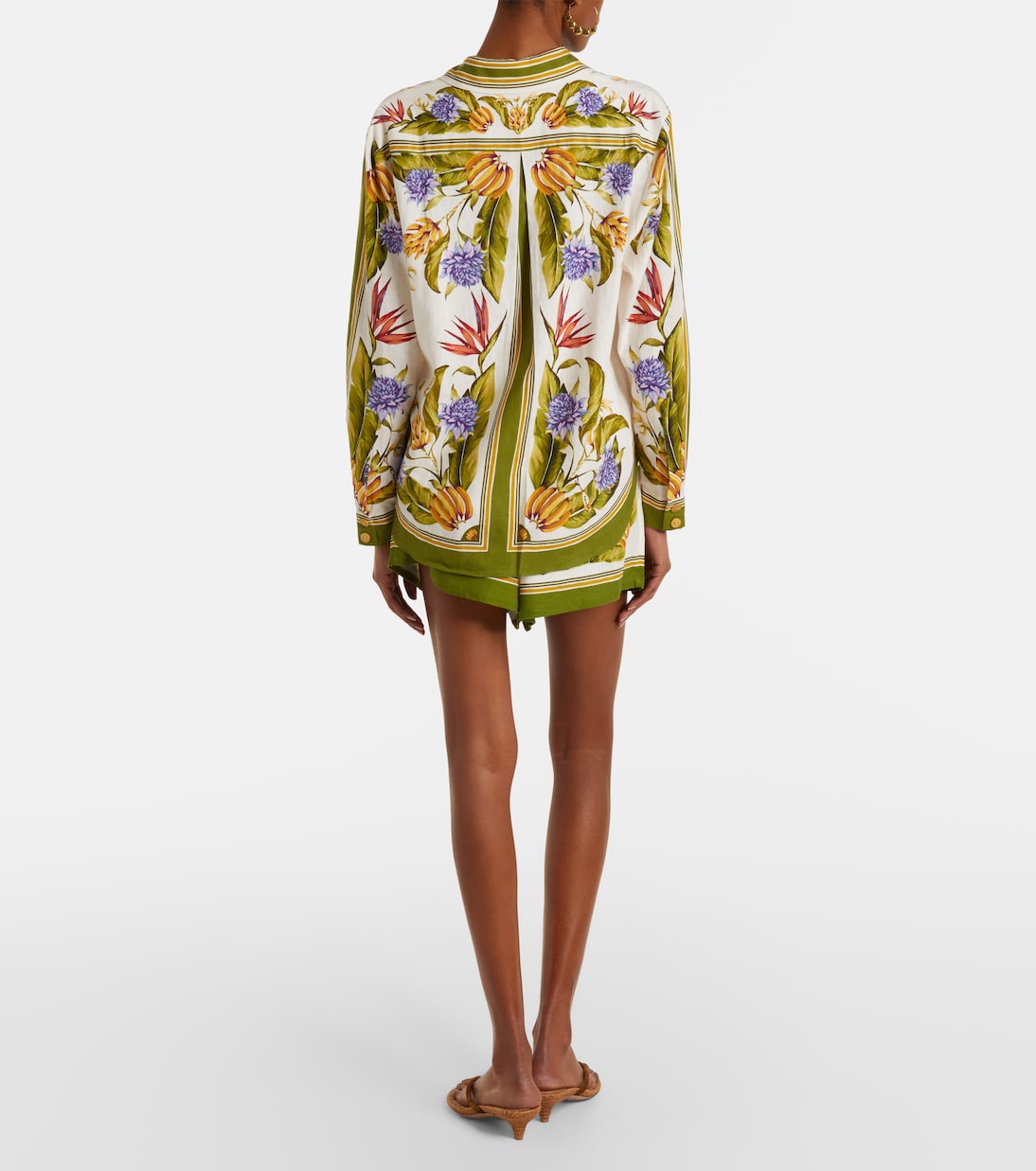 Bedruckte Shorts aus einem Leinengemisch | Farm Rio