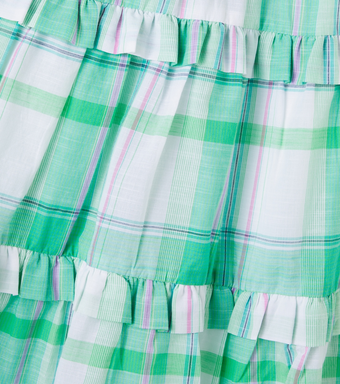 Nymphea checked tiered cotton dress | Bonton