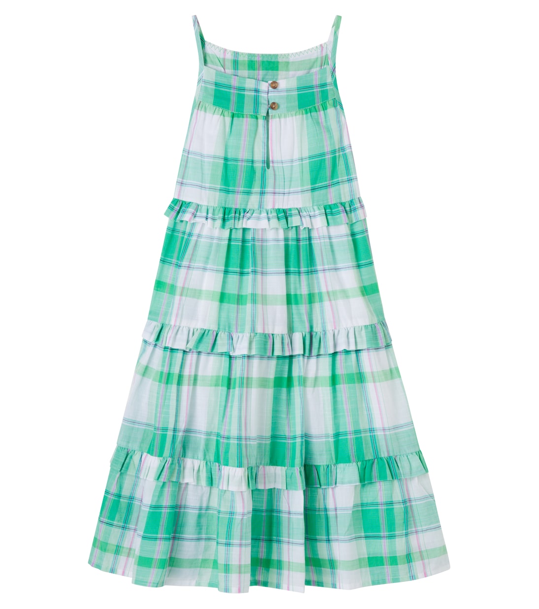 Nymphea checked tiered cotton dress | Bonton