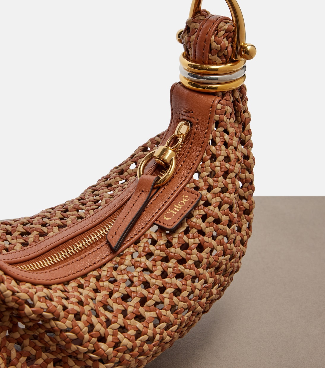 Bracelet Small woven leather shoulder bag | Chloé