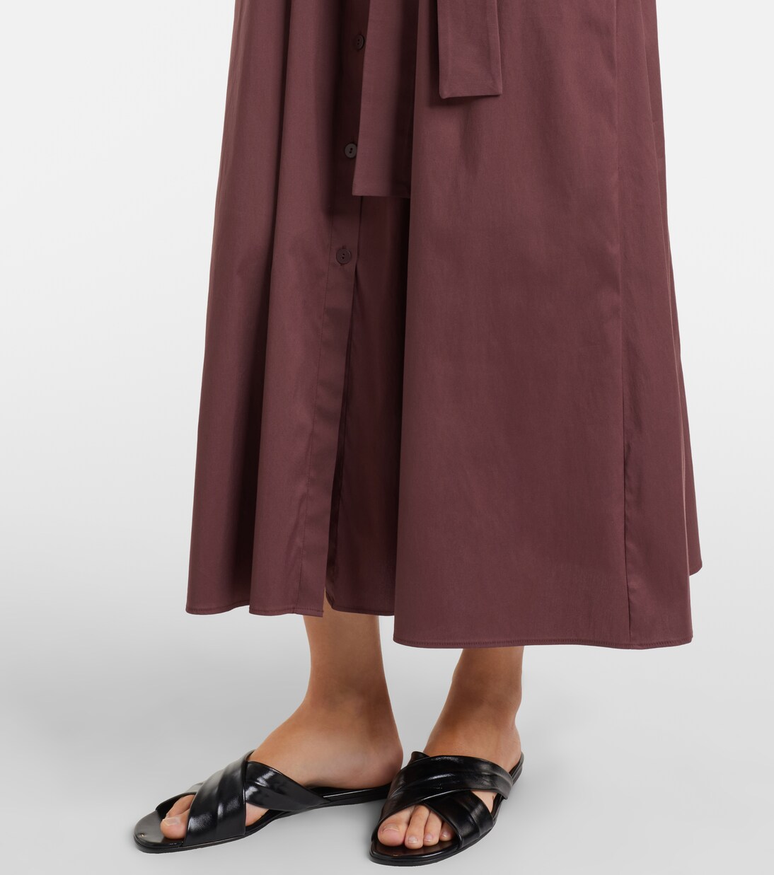 فستان ميدي من القطن المخلوط Cognac | Max Mara