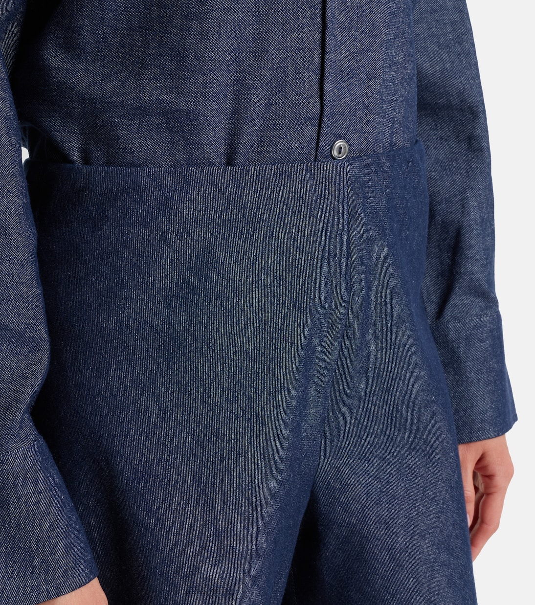 Colette cotton and linen chambray wide-leg pants | Vince