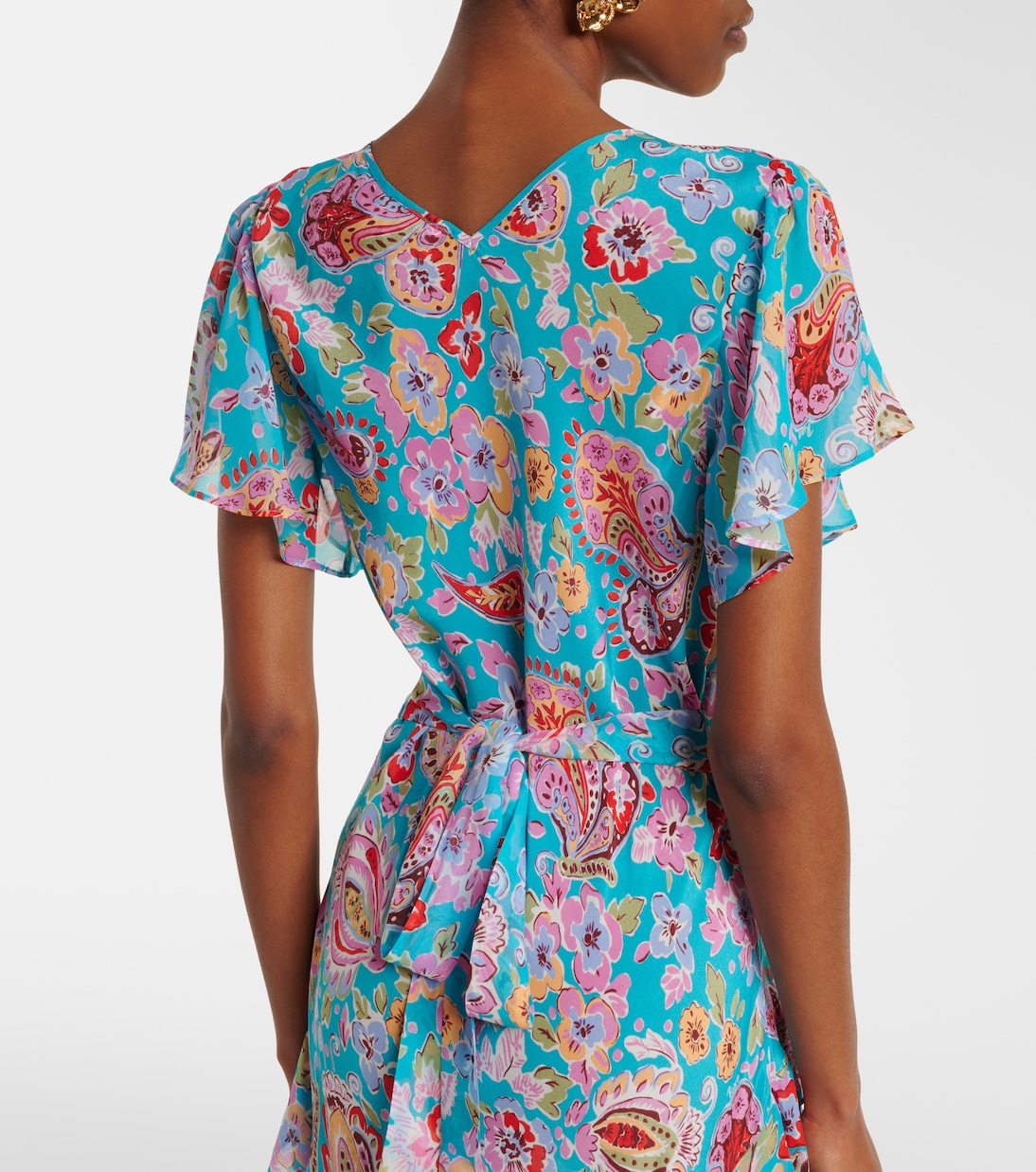 Evie silk crêpe de chine midi dress | Rixo