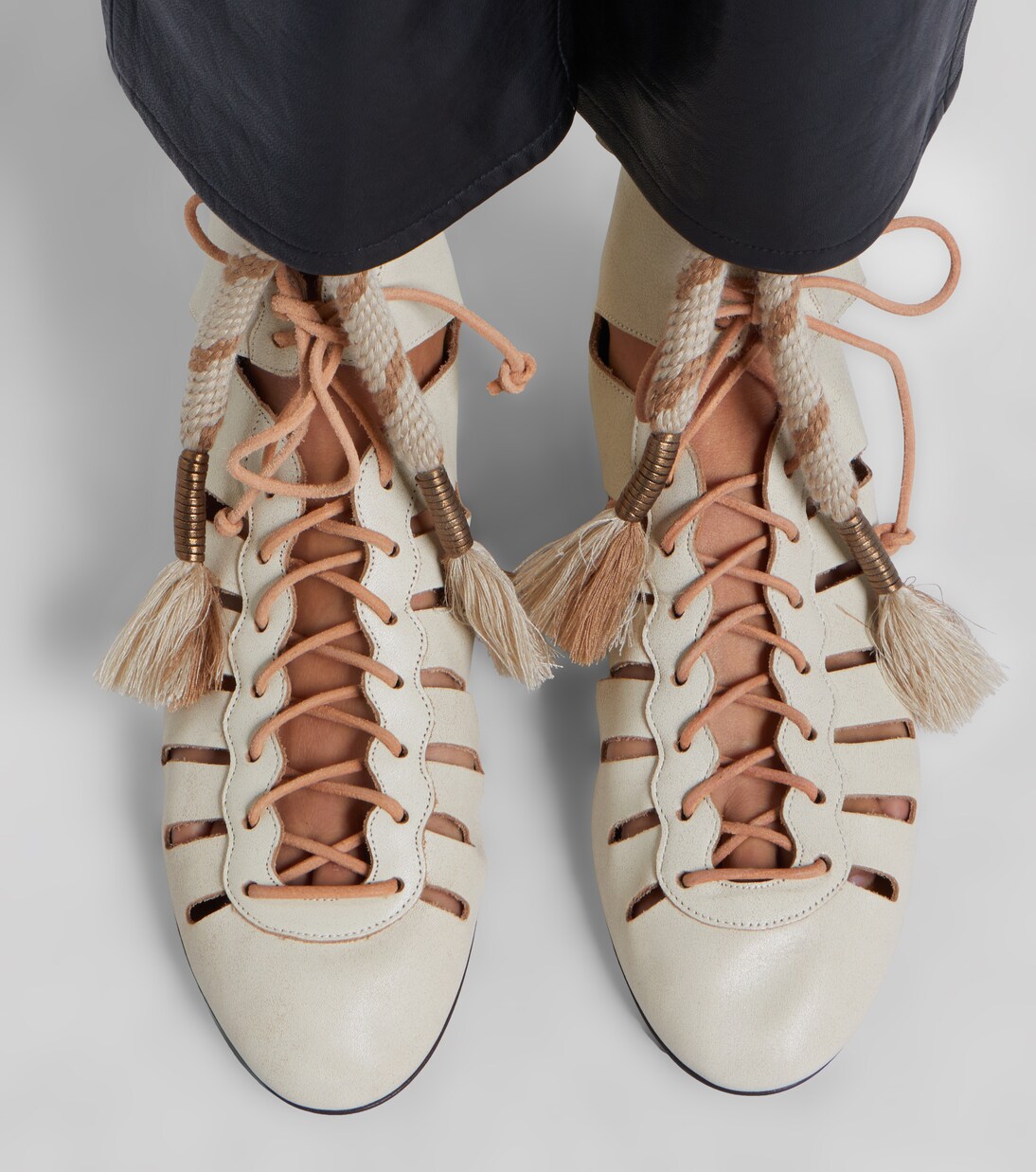 Liade leather lace-up ankle boots | Isabel Marant