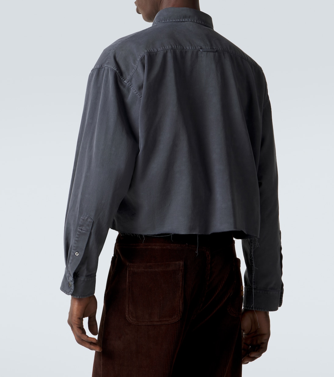 قميص من الدنيم بلوغو | Miu Miu