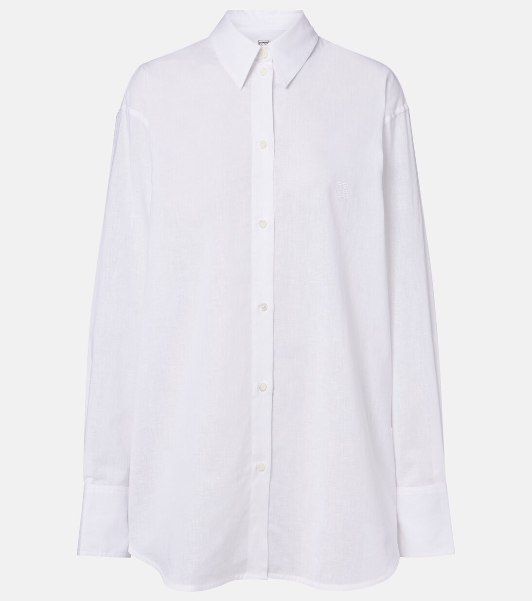 Oversized cotton and linen shirt | Toteme