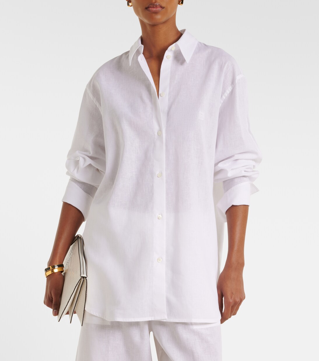Oversized cotton and linen shirt | Toteme