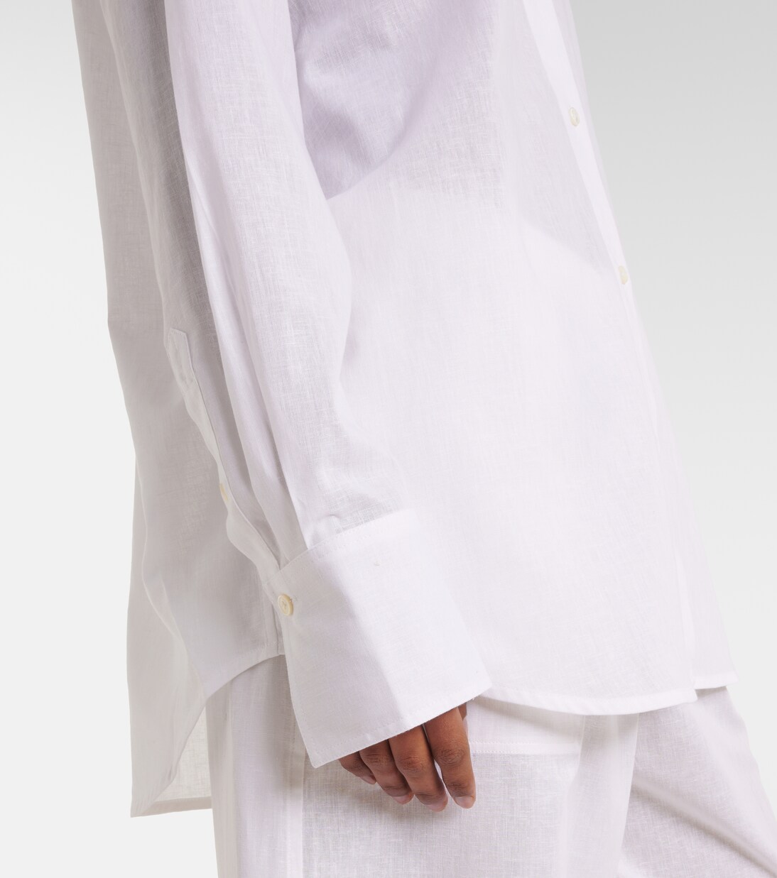 Oversized cotton and linen shirt | Toteme