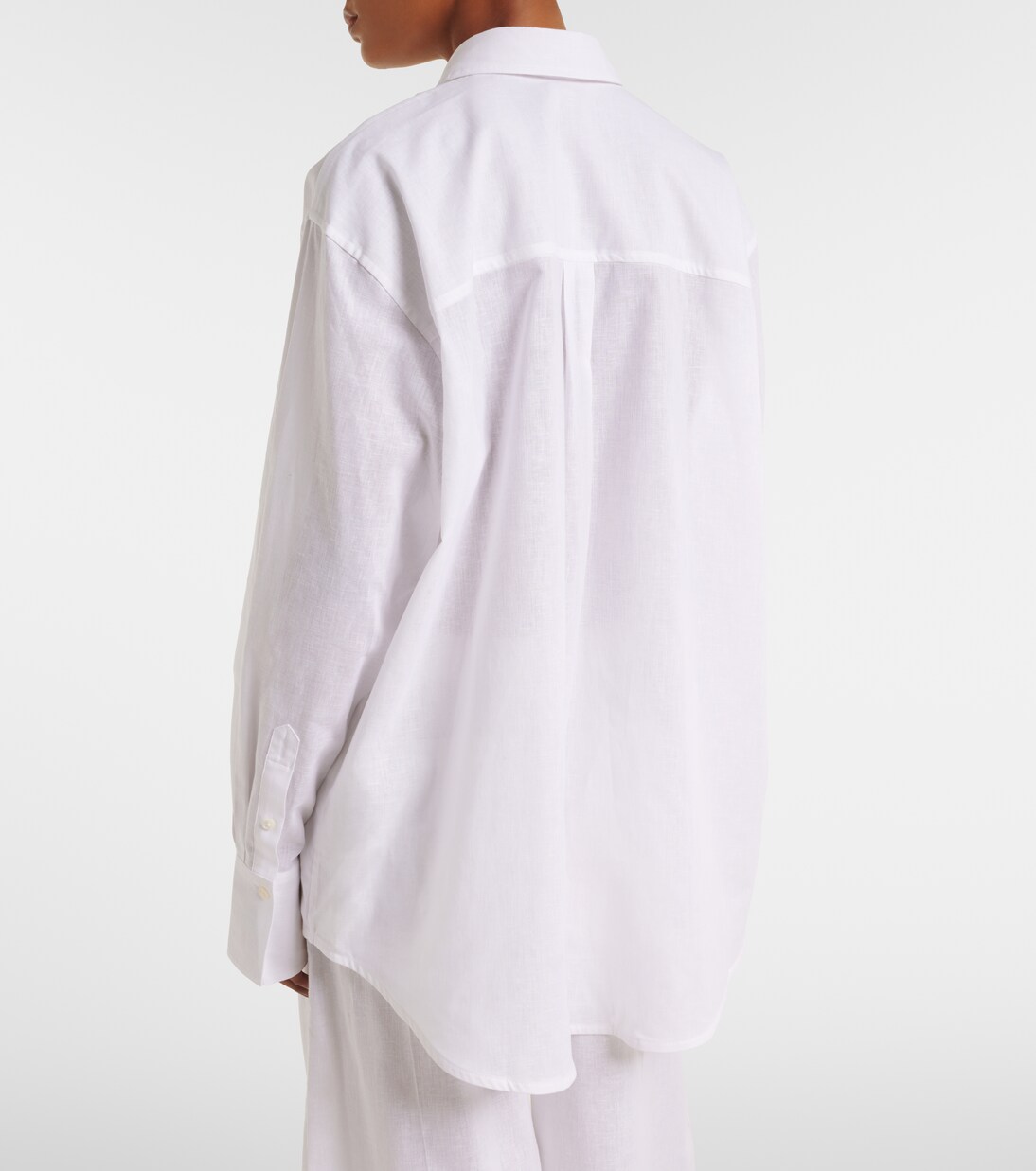 Oversized cotton and linen shirt | Toteme