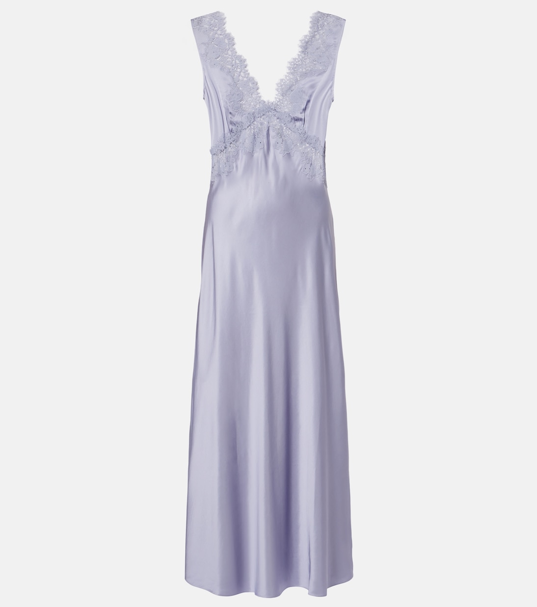 Lysandra lace-trimmed satin maxi dress | Rixo