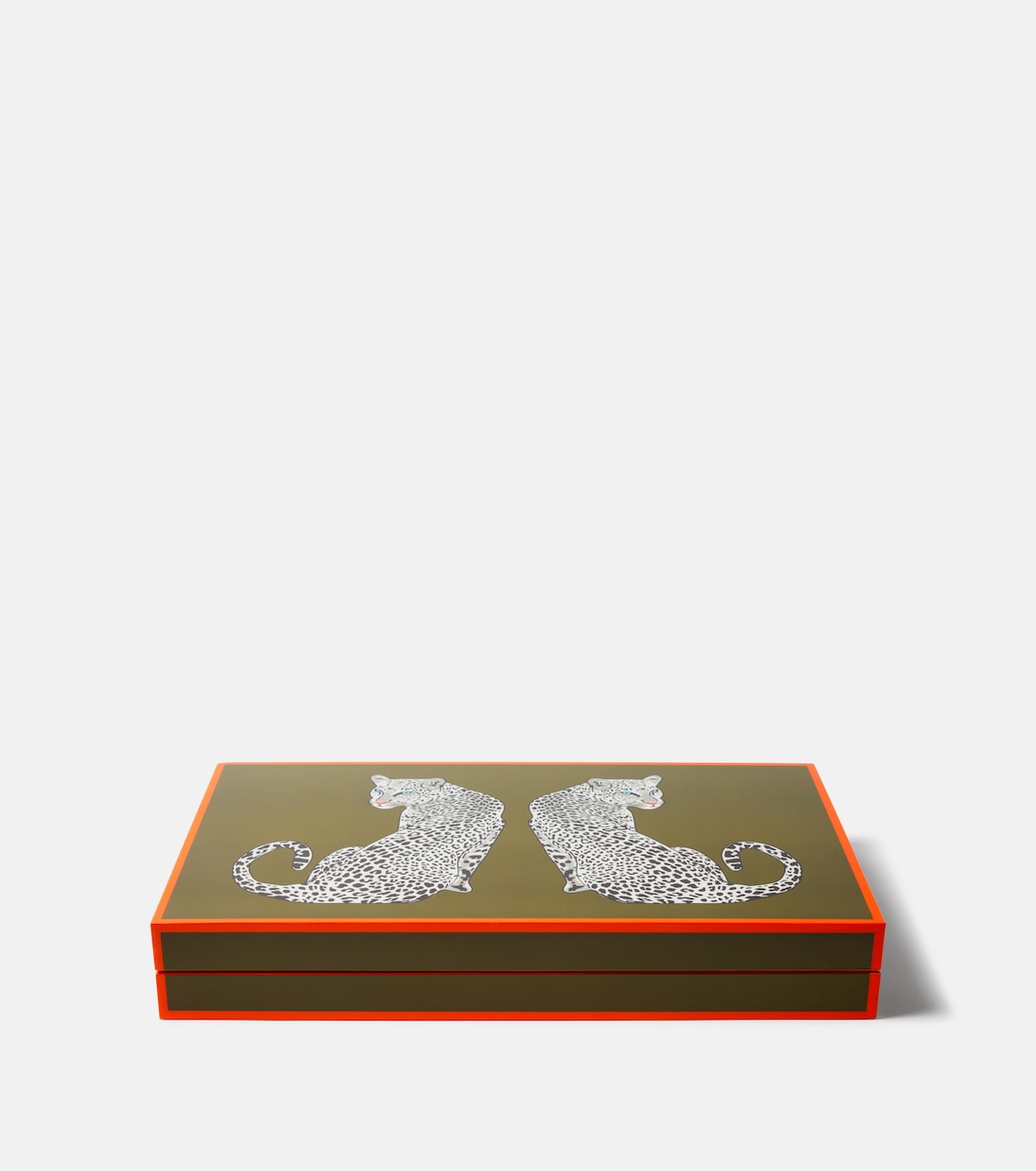 Leopard lacquered backgammon set | Jonathan Adler