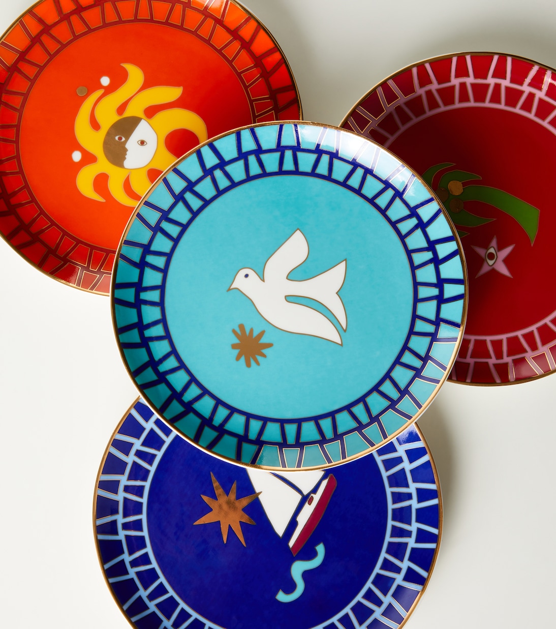Playa set of 4 porcelain side plates | Jonathan Adler