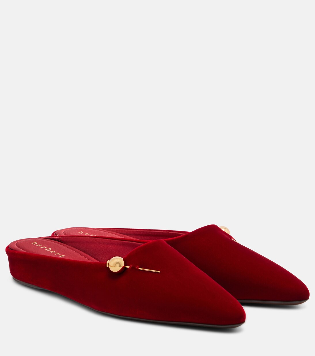 Sleep On It velvet wedge mules | Herbert Levine