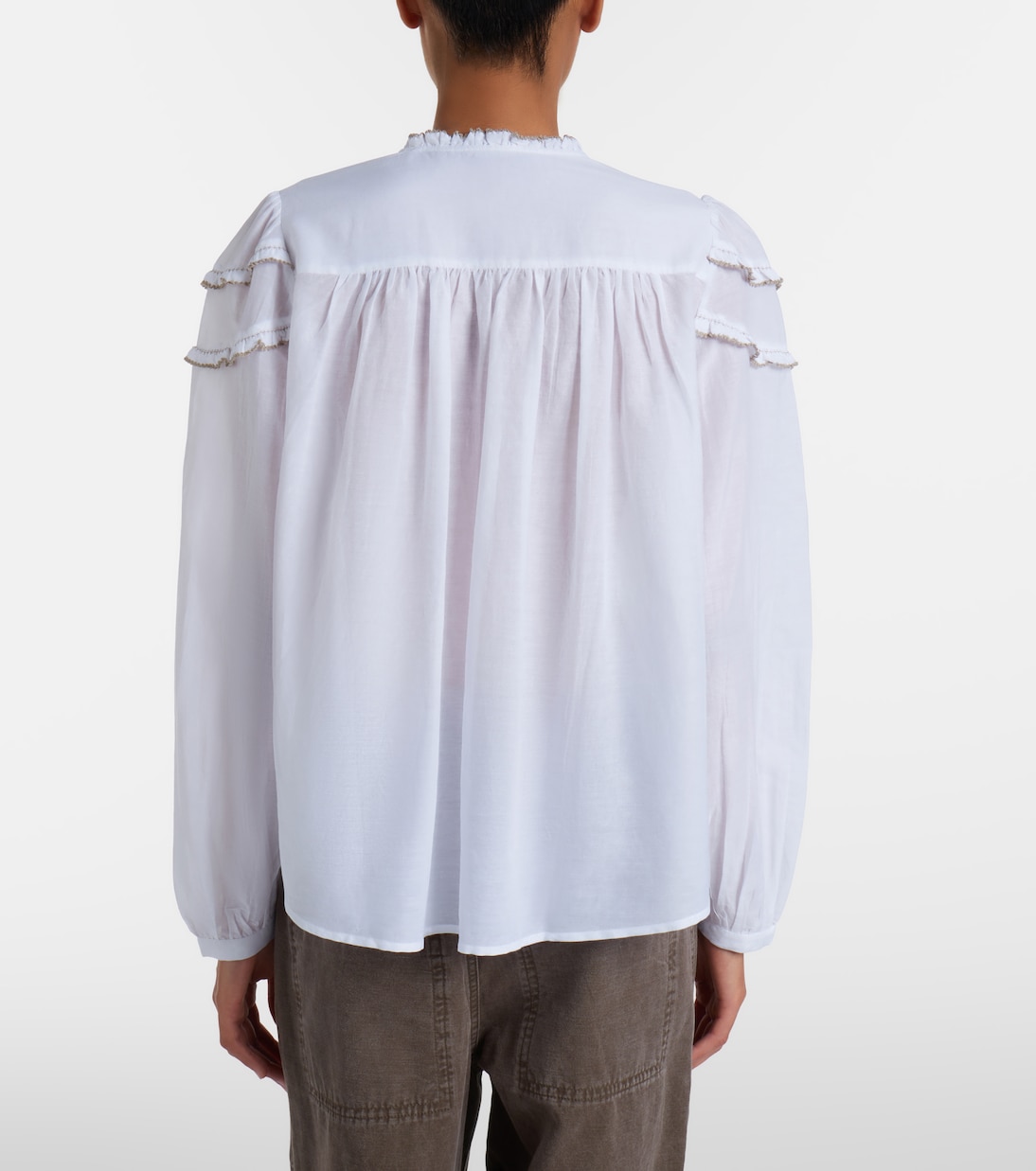 Christa ruffled cotton-blend blouse | Marant Etoile