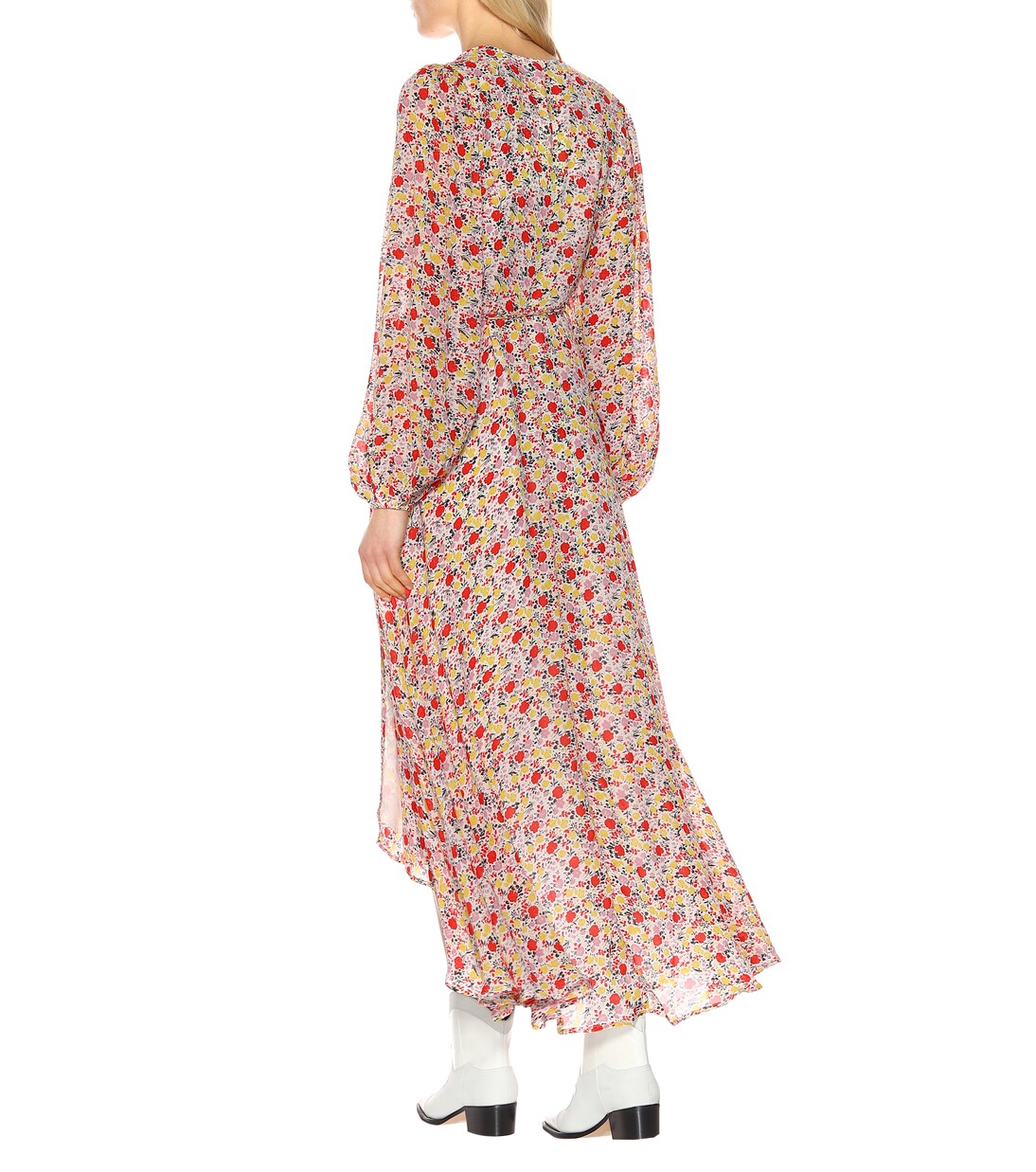 Robe portefeuille à fleurs | Ganni