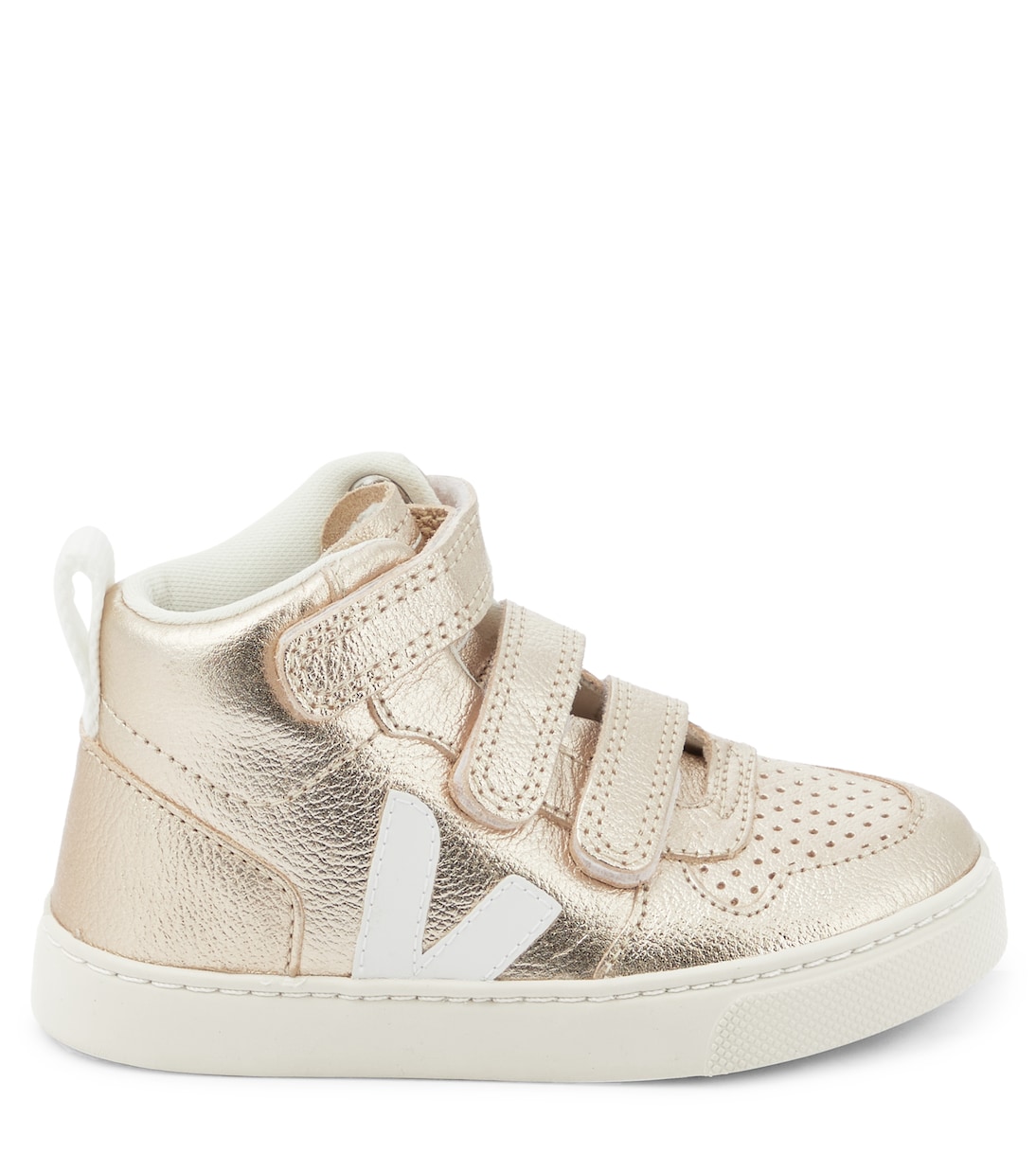 Baskets V-10 Mid en cuir métallisé | Veja Kids