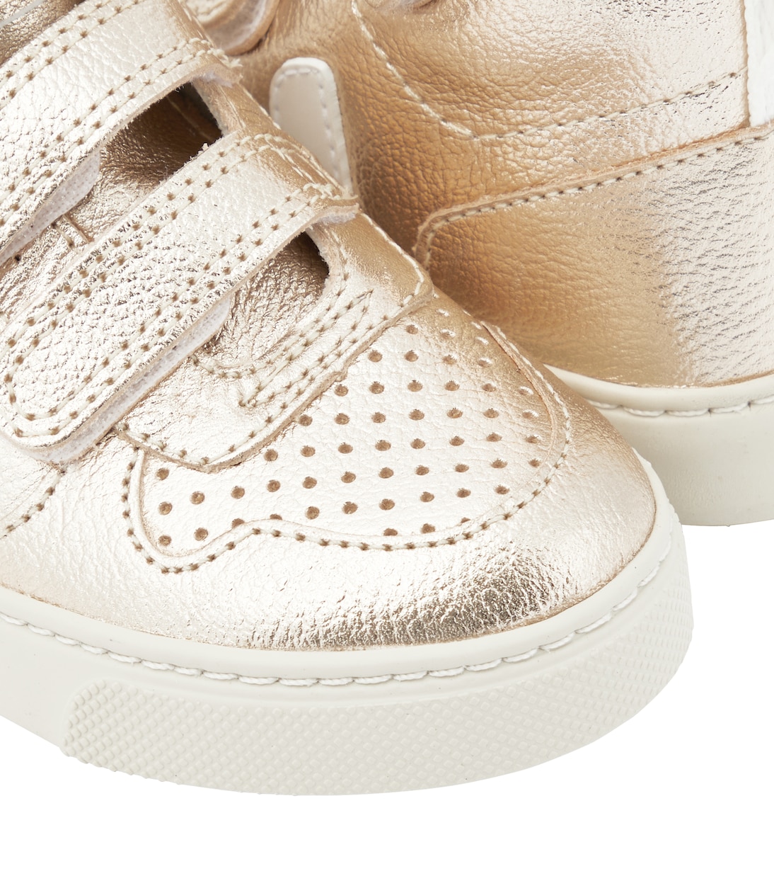 Baskets V-10 Mid en cuir métallisé | Veja Kids